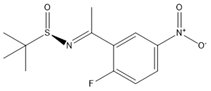2-Propanesulfinamide,N-[1-(2-fluoro-5-nitrophenyl)ethylidene]-2-methyl-, [N(E),S(R)]-