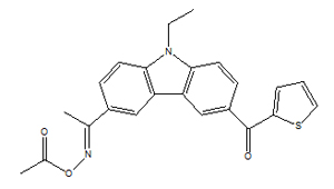 3-(1-Acetoxyimino)ethyl-6-( 2- thiophenyl formyl)-9-ethyl carbazole